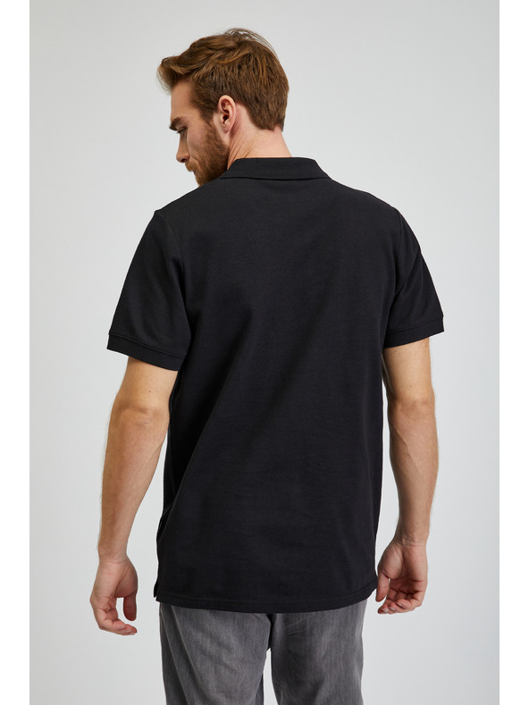 Sam 73 Crna muška pamučna polo majica SAM73 Chrys