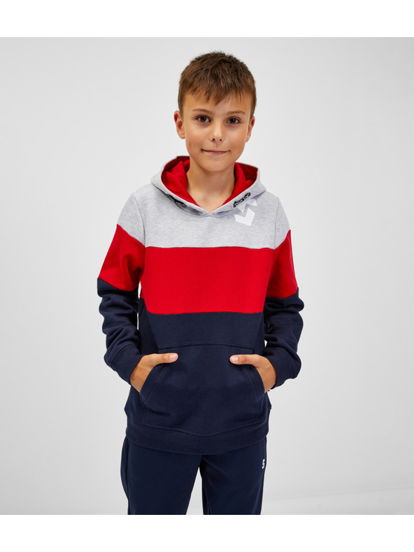 Sam 73 Plavo-crvena dječačka majica s kapuljačom SAM 73 Leael