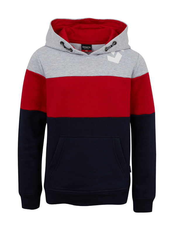 Sam 73 Plavo-crvena dječačka majica s kapuljačom SAM 73 Leael