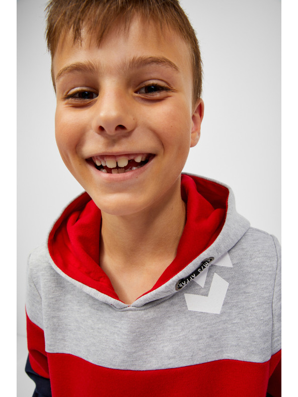 Sam 73 Plavo-crvena dječačka majica s kapuljačom SAM 73 Leael