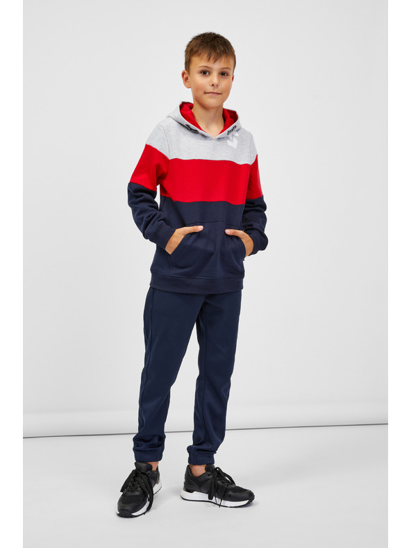 Sam 73 Plavo-crvena dječačka majica s kapuljačom SAM 73 Leael