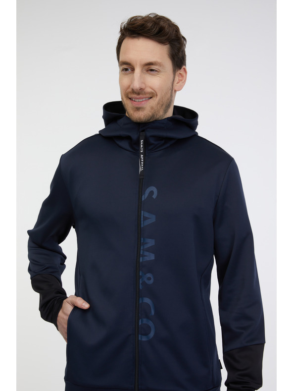 Sam 73 Tamnoplava muška majica s patentnim zatvaračem SAM 73 Emanuel