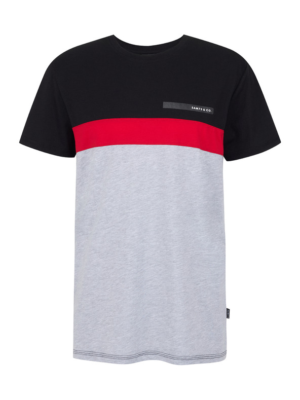 Sam 73 Sivo-crna muška majica SAM 73 Ernesto