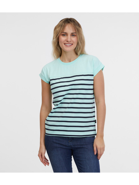 Sam 73 Tirkizna ženska majica na pruge SAM 73 Mercedes