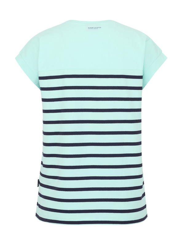 Sam 73 Tirkizna ženska majica na pruge SAM 73 Mercedes