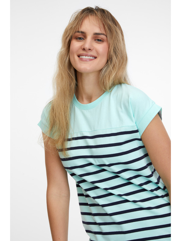 Sam 73 Tirkizna ženska majica na pruge SAM 73 Mercedes