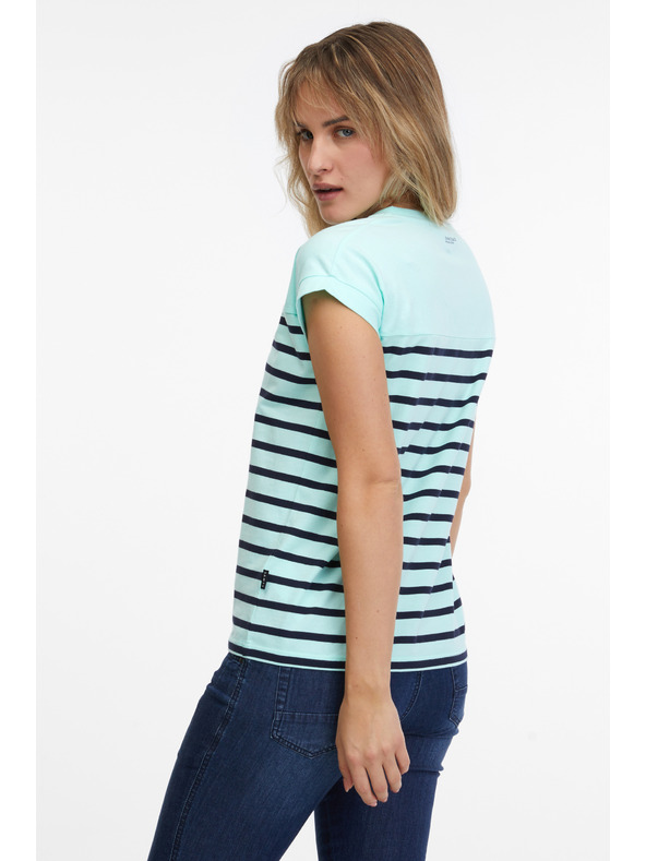 Sam 73 Tirkizna ženska majica na pruge SAM 73 Mercedes
