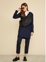 ZOOT.lab Tamnoplavi ženski kaput sa ZOOT.lab Klara dodatkom vune