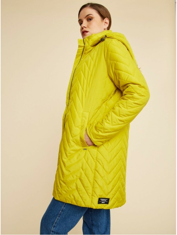 ZOOT.lab Zeleno-žuti ženski prošiveni kaput ZOOT.lab Molly