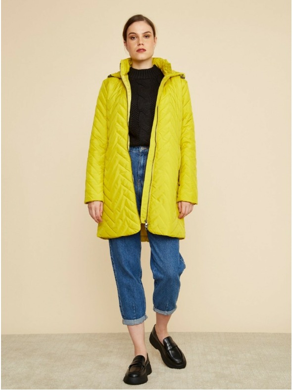 ZOOT.lab Zeleno-žuti ženski prošiveni kaput ZOOT.lab Molly