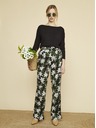 ZOOT.lab Zeleno-crne ženske hlače na cvjetić ZOOT.lab Ena