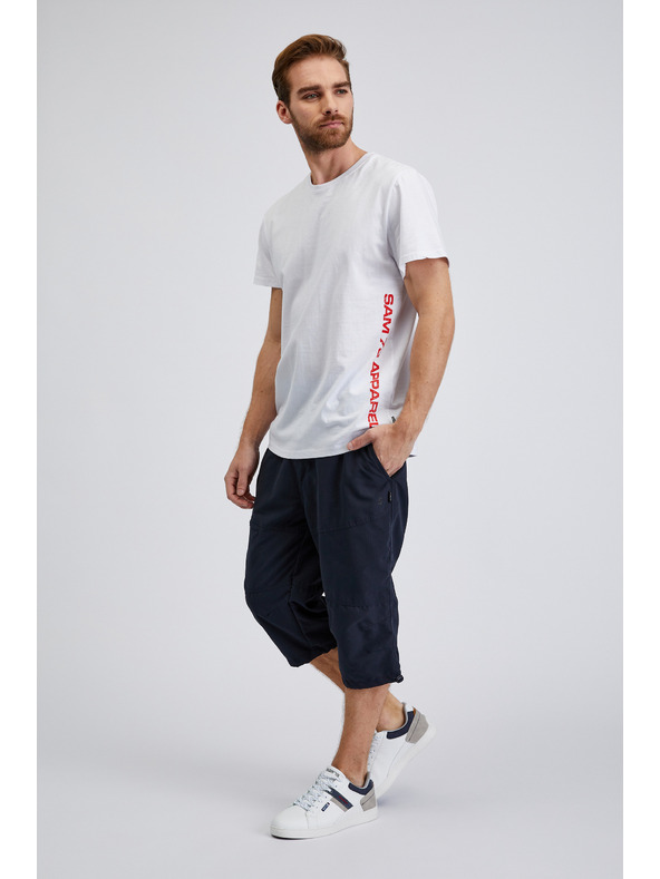 Sam 73 Bijela muška majica s natpisom SAM 73 Vincent