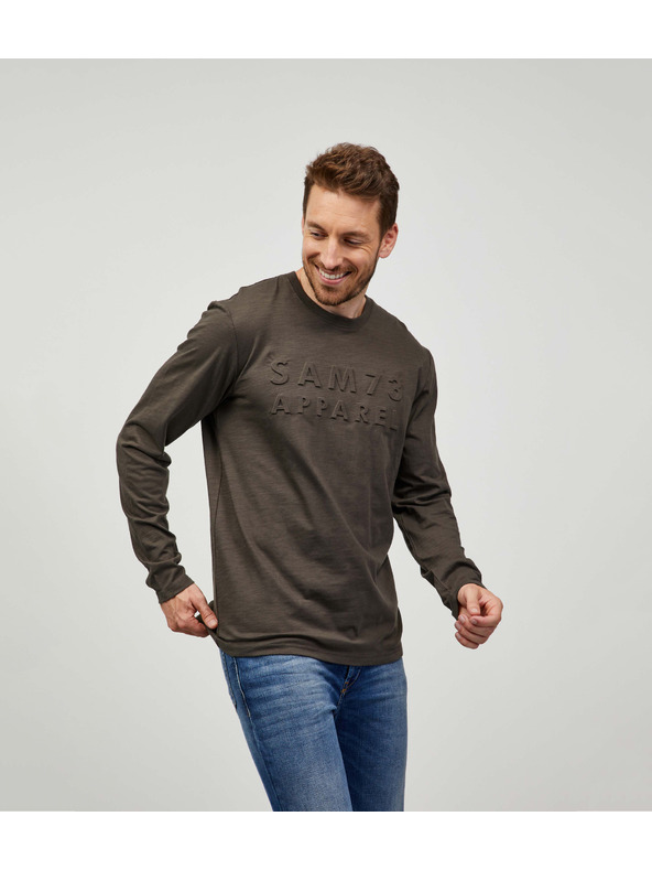 Sam 73 Kaki SAM 73 Mindart muška majica dugih rukava
