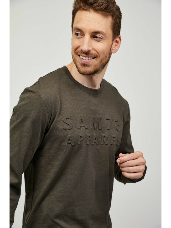Sam 73 Kaki SAM 73 Mindart muška majica dugih rukava