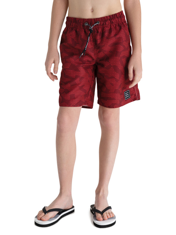 Sam 73 Crveni dječački kupaći kostim s uzorkom SAM 73