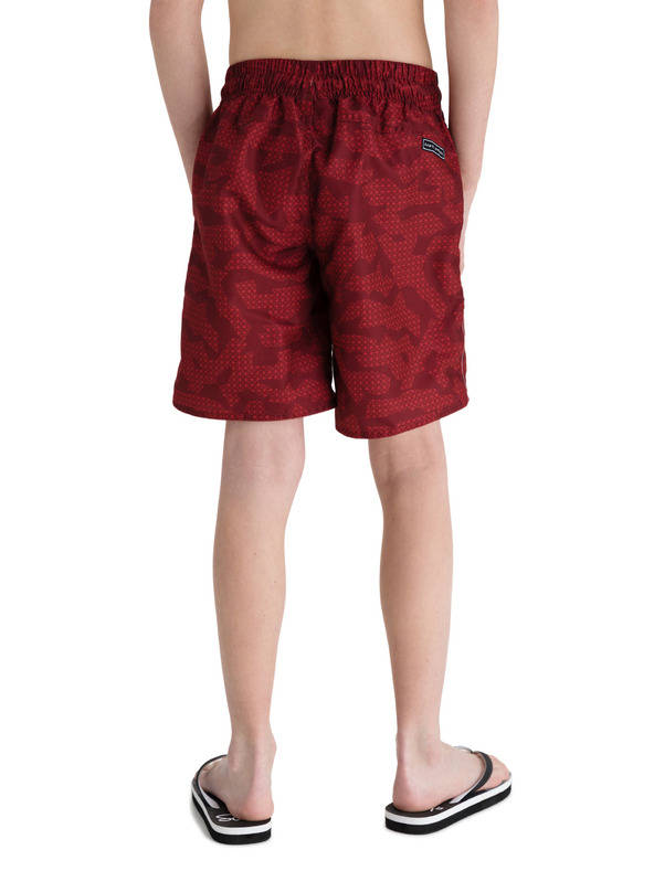 Sam 73 Crveni dječački kupaći kostim s uzorkom SAM 73