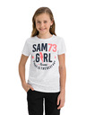 Sam 73 Bijela majica za djevojčice s printom SAM 73
