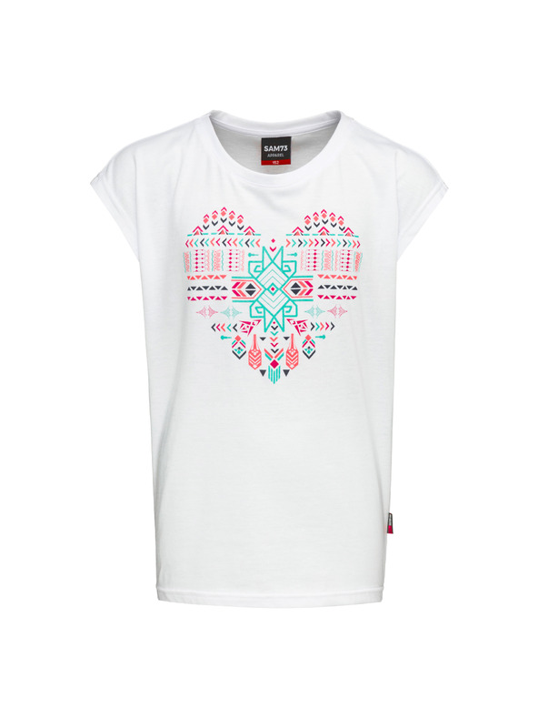Sam 73 Bijela majica za djevojčice s printom SAM 73