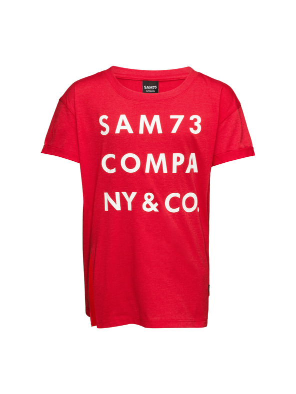 Sam 73 Crvena majica za djevojčice s printom SAM 73