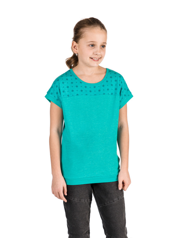 Sam 73 Zelena majica kratkih rukava za djevojčice SAM 73 s uzorkom