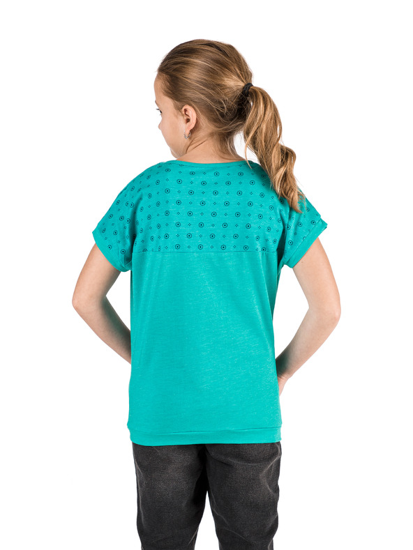 Sam 73 Zelena majica kratkih rukava za djevojčice SAM 73 s uzorkom