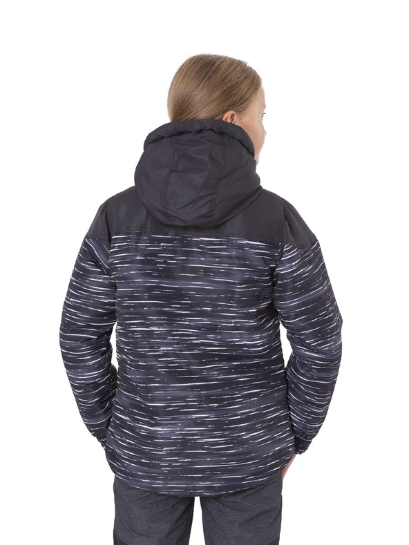 Sam 73 Ružičasta i crna zimska jakna za djevojčice na šare s kapuljačom SAM 73 Thia