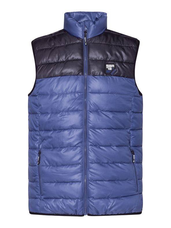 Sam 73 Crno-plavi muški prošiveni prsluk SAM 73 Donald