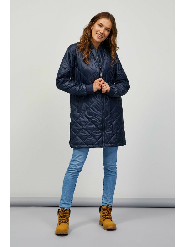 Sam 73 Sam 73 ženski tamnoplavi prošiveni kaput