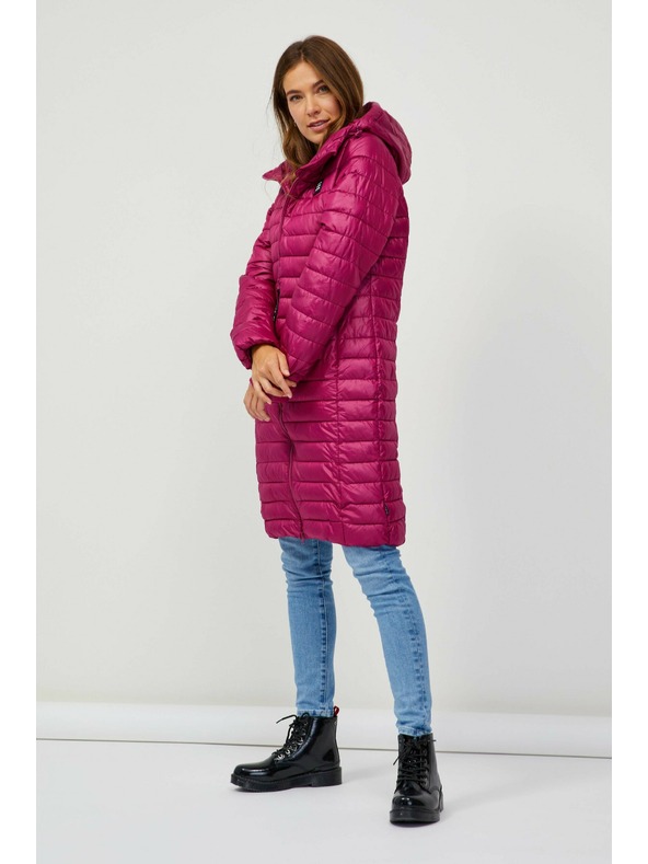 Sam 73 Tamnoružičasti ženski prošiveni kaput Sam 73