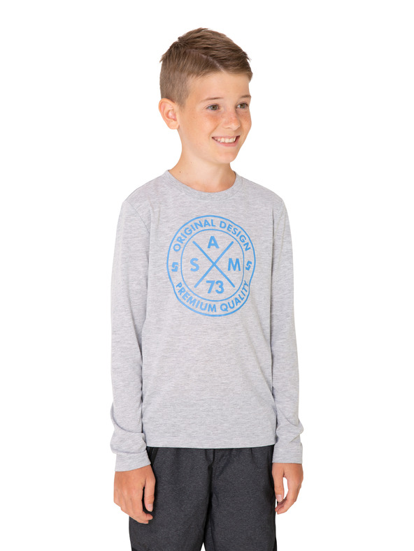 Sam 73 Svijetlo siva majica za dječake s printom SAM 73