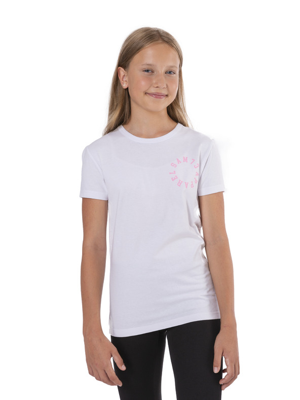 Sam 73 Bijela majica za djevojčice s printom SAM 73