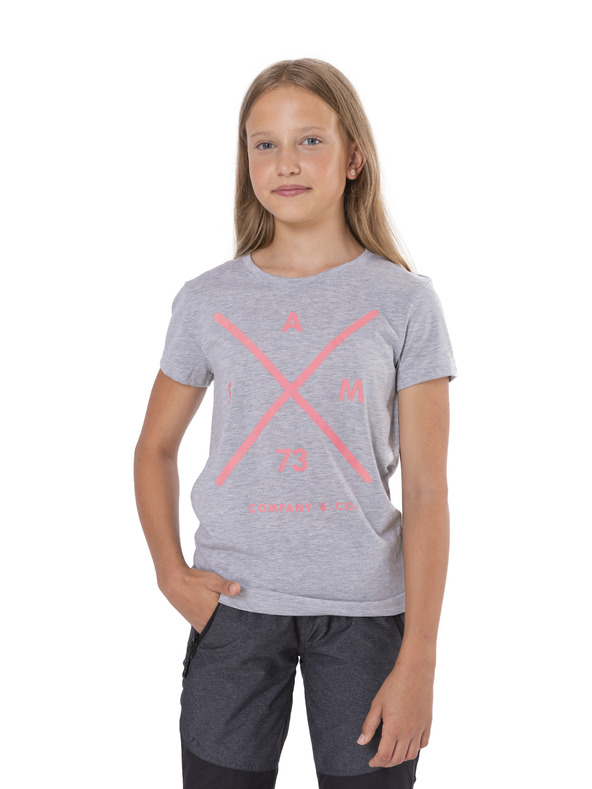 Sam 73 Svijetlo siva majica za djevojčice s printom SAM 73