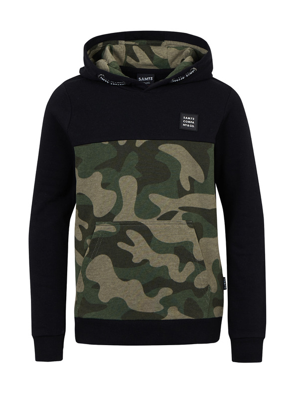 Sam 73 Crna majica s uzorkom SAM 73 Danny za dječake