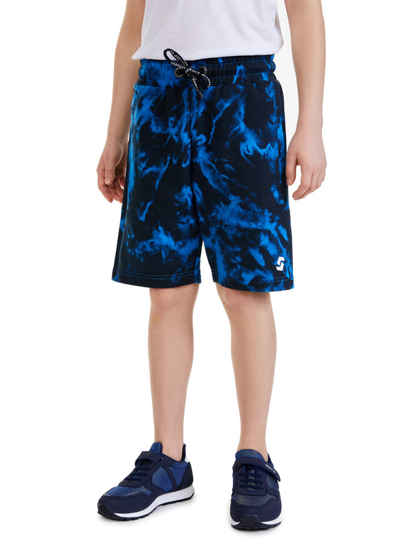 Sam 73 Plave kratke hlače za dječake s Graham uzorkom SAM 73