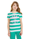 Sam 73 Bijelo-zelena dječja majica na pruge SAM 73 Siobhan