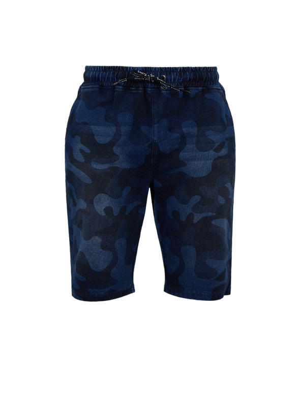 Sam 73 Tamnoplave muške kratke hlače s uzorkom SAM 73 Joseph