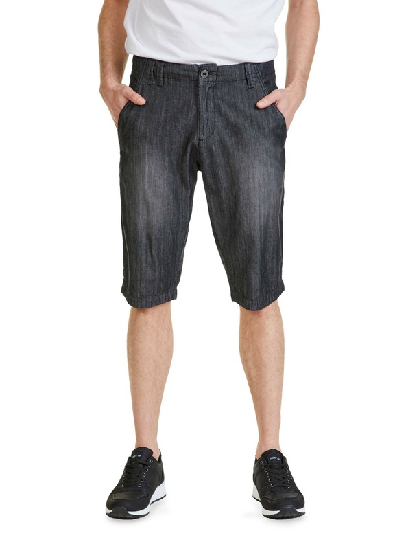 Sam 73 Crne muške traper kratke hlače SAM 73 Kieran