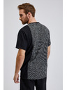 Sam 73 Crna muška majica s uzorkom SAM 73 Paul