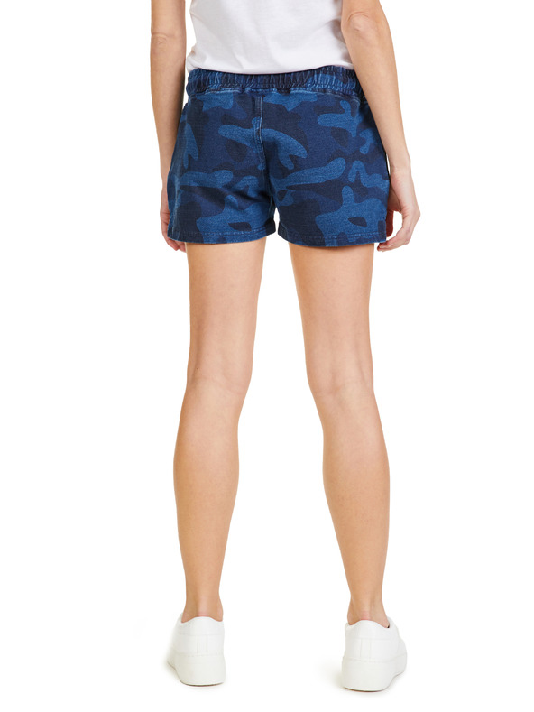 Sam 73 Tamnoplave ženske kratke hlače s uzorkom SAM 73 Tamara