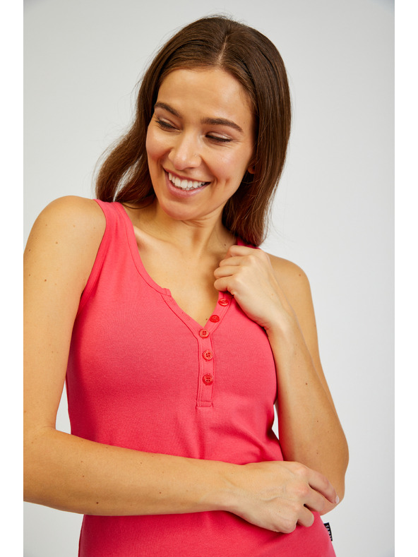 Sam 73 Tamnoružičasta ženska osnovna majica bez rukava SAM 73 India