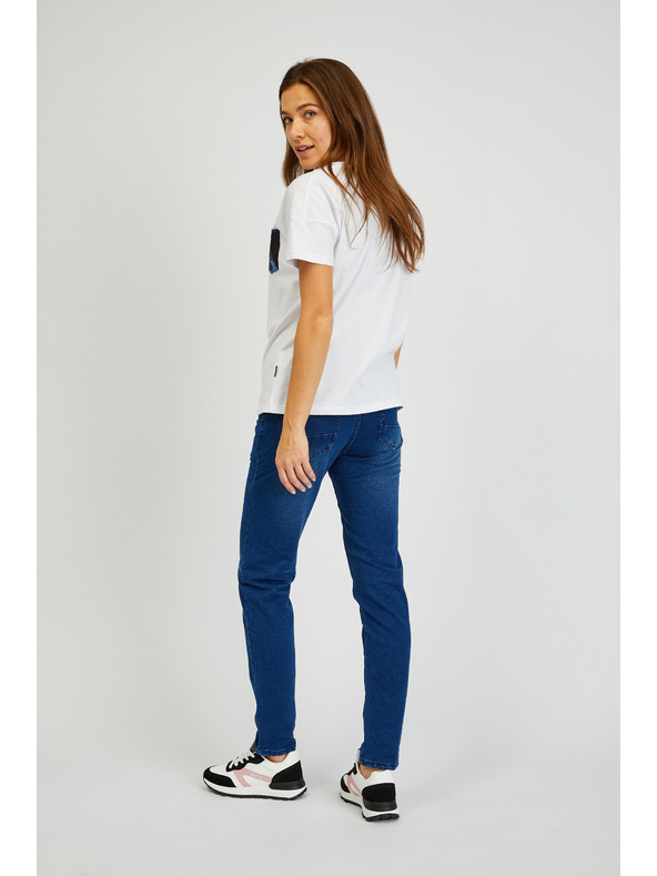 Sam 73 Bijela ženska majica s džepom SAM 73 Marie