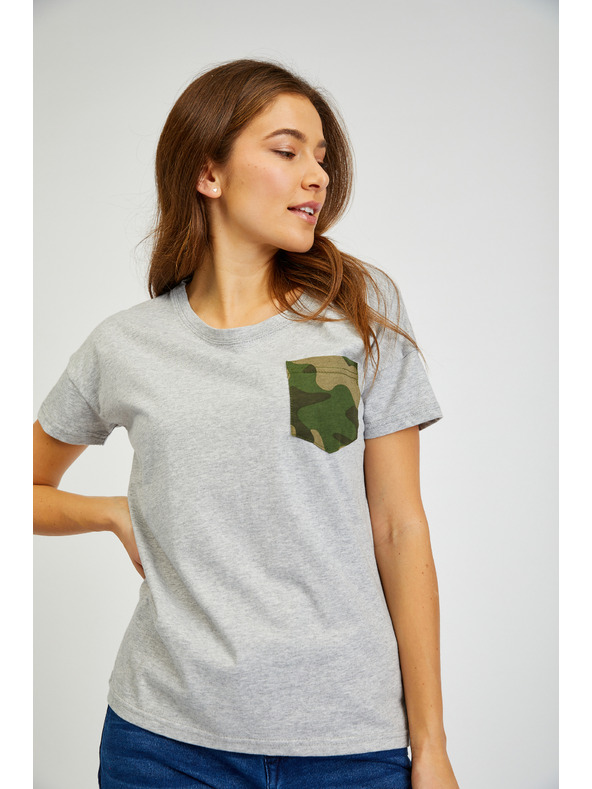 Sam 73 Siva ženska majica s džepom SAM 73 Marie