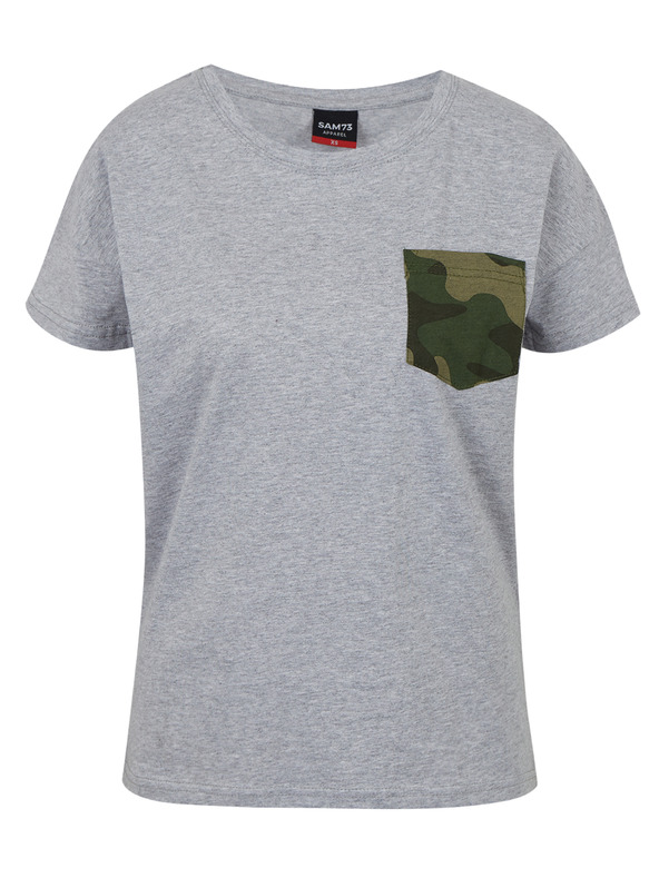 Sam 73 Siva ženska majica s džepom SAM 73 Marie