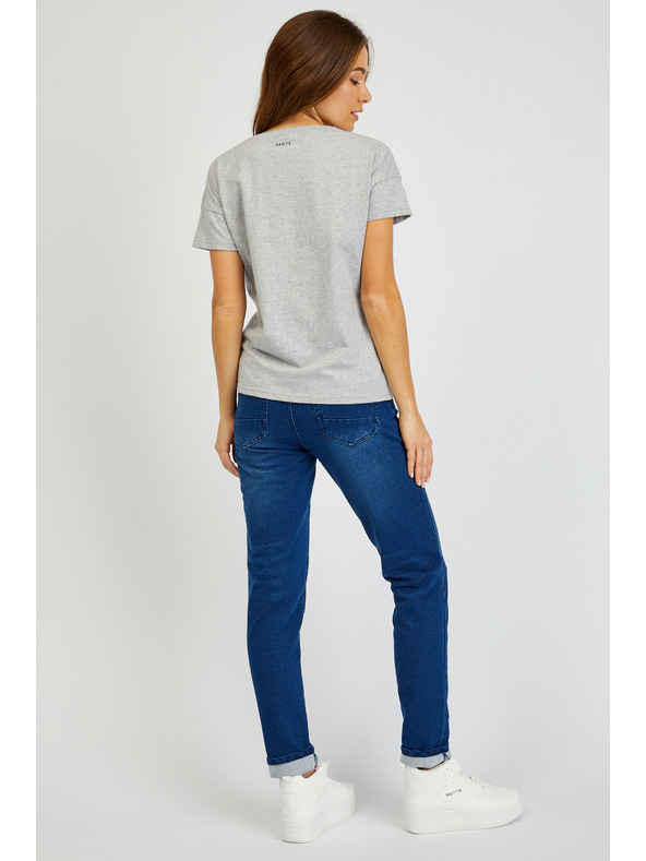 Sam 73 Siva ženska majica s džepom SAM 73 Marie