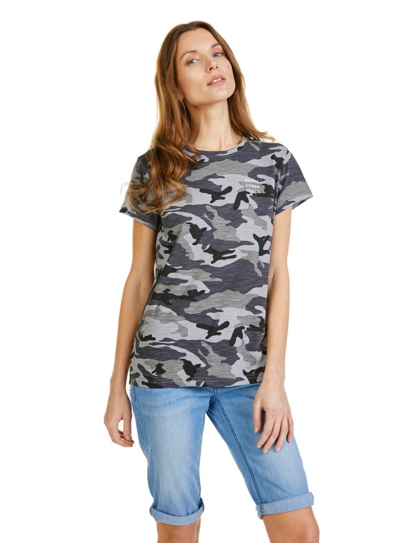 Sam 73 Tamno siva ženska majica s uzorkom SAM 73 Nora