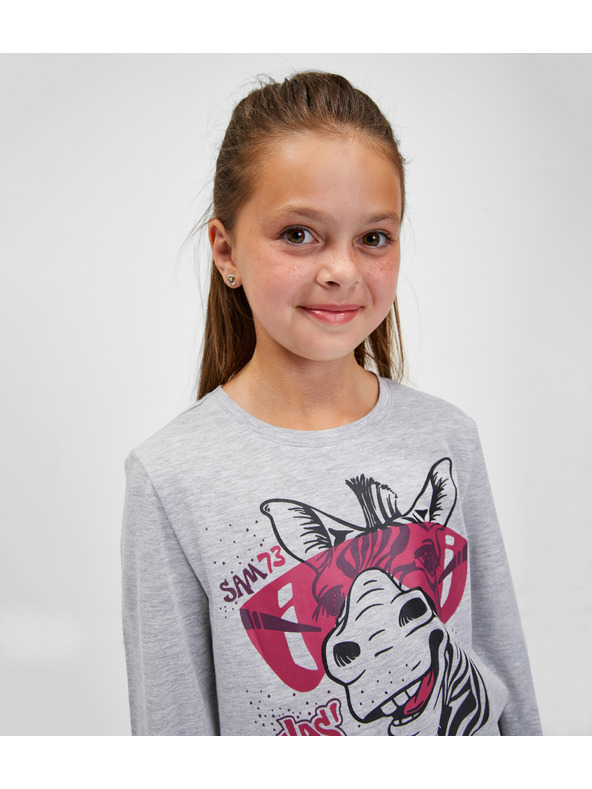 Sam 73 Siva majica za djevojčice SAM 73 Agnes