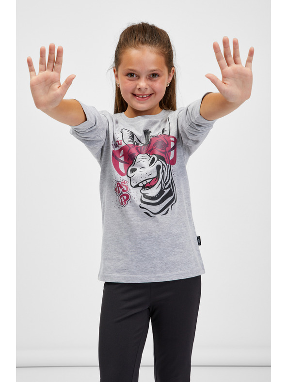 Sam 73 Siva majica za djevojčice SAM 73 Agnes