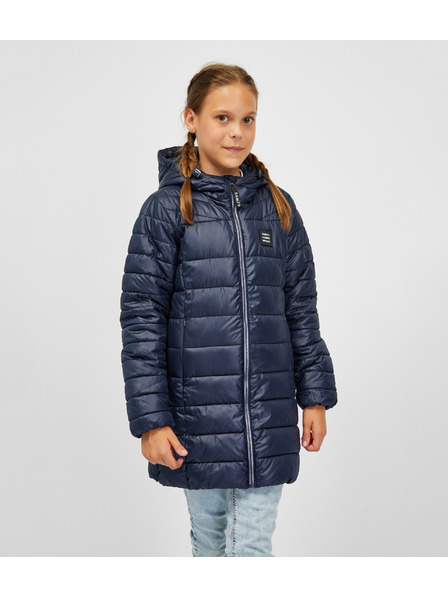 Sam 73 Tamnoplavi dječji prošiveni kaput s kapuljačom SAM 73 Nadine