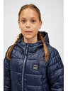 Sam 73 Tamnoplavi dječji prošiveni kaput s kapuljačom SAM 73 Nadine