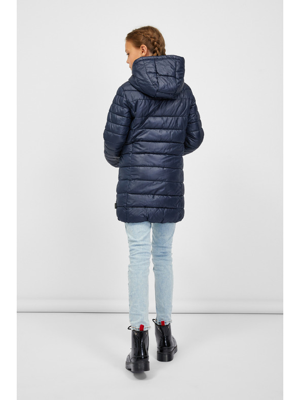 Sam 73 Tamnoplavi dječji prošiveni kaput s kapuljačom SAM 73 Nadine